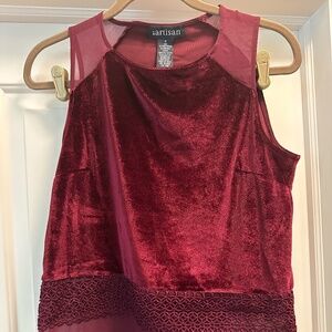 By Artisan Madalena Velvet Blouse size small